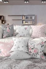 7'li Soft Çiçek Motifli Dijital Baskılı Kırlent Kılıfı Seti Realhomes
