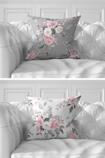 7'li Soft Çiçek Motifli Dijital Baskılı Kırlent Kılıfı Seti Realhomes