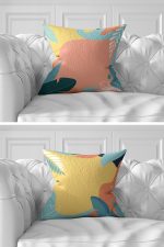 - Rh-K7liset534-Gorsel3 - Realhomes 7'li Renkli Tropik Yaprak Tasarımlı Dijital Baskılı Kırlent Kılıfı Seti Realhomes