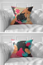 7'li Renkli Egzotik Yaprak Tasarımlı Dijital Baskılı Kırlent Kılıfı Seti Realhomes