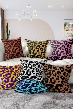 7'li Renkli Zebra Desen Tasarımlı Dijital Baskılı Kırlent Kılıfı Seti Realhomes