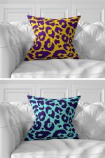 7'li Renkli Zebra Desen Tasarımlı Dijital Baskılı Kırlent Kılıfı Seti Realhomes