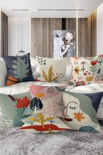 - Rh-K7liset550-Gorsel1 - Realhomes 7'li Özel Tasarım Etnik Çizimli Dijital Baskılı Kırlent Kılıfı Seti Realhomes