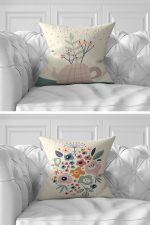 7'li Özel Tasarım Çiçek Motifli Dijital Baskılı Kırlent Kılıfı Seti Realhomes