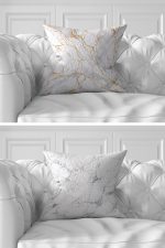 7'li Mermer Özel Tasarımlı Dijital Baskılı Kırlent Kılıfı Seti Realhomes