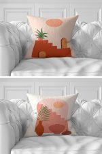 7'li Soyut Minimalist Tasarımlı Dijital Baskılı Kırlent Kılıfı Seti Realhomes