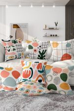 7'li Özel Tasarım Onedraw Çizimli Dijital Baskılı Kırlent Kılıfı Seti Realhomes