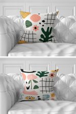 7'li Özel Tasarım Onedraw Çizimli Dijital Baskılı Kırlent Kılıfı Seti Realhomes