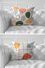 7'li Özel Tasarım Onedraw Çizimli Dijital Baskılı Kırlent Kılıfı Seti Realhomes