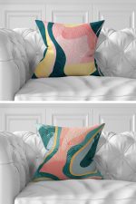 7'li Renkli Suluboya Motifli Dijital Baskılı Kırlent Kılıfı Seti Realhomes