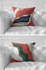 7'li Renkli Suluboya Motifli Dijital Baskılı Kırlent Kılıfı Seti Realhomes