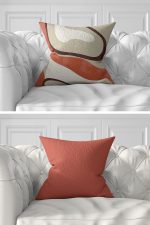 7'li Renkli Suluboya Motifli Dijital Baskılı Kırlent Kılıfı Seti Realhomes