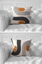 7'li Rainbow Minimalis Çizim Tasarımlı Dijital Baskılı Kırlent Kılıfı Seti Realhomes