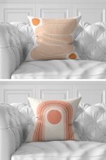 7'li Rainbow Minimalis Çizim Tasarımlı Dijital Baskılı Kırlent Kılıfı Seti Realhomes