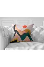 7'li Rainbow Minimalis Çizim Tasarımlı Dijital Baskılı Kırlent Kılıfı Seti Realhomes