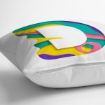 - Rh-K9500-Gorsel3 - Realhomes Beyaz Zemin Renkli D Harfli Özel Tasarım Dijital Baskılı Yastık Kırlent Kılıfı Realhomes