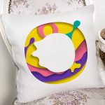 - Rh-K9512-Gorsel2 - Realhomes Beyaz Zemin Renkli O Harfli Özel Tasarım Dijital Baskılı Yastık Kırlent Kılıfı Realhomes