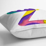 - Rh-K9526-Gorsel3 - Realhomes Beyaz Zemin Renkli Z Harfli Özel Tasarım Dijital Baskılı Yastık Kırlent Kılıfı Realhomes