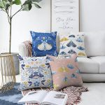 4'lü Kelebek Özel Tasarımlı Dijital Baskılı Modern Şönil Kırlent Kılıfı Seti Realhomes