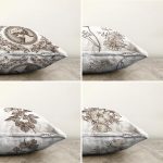 - Sonil-K4luset737-Gorsel2 - Realhomes  4'lü Beyaz Zemin Kara Kalem Çizimli Dijital Baskılı Modern Şönil Kırlent Kılıfı Seti Realhomes