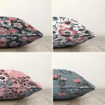 - Sonil-K4luset744-Gorsel2 - Realhomes  4'lü Rengarenk Zemin Çiçek Temalı Dijital Baskılı Modern Şönil Kırlent Kılıfı Seti Realhomes