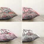 - Sonil-K4luset752-Gorsel2 - Realhomes  4'lü Renkli Zemin Retro Çevirmeli Telefon Tasarımlı Dijital Baskılı Modern Şönil Kırlent Kılıfı Seti Realhomes