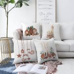 4'lü Özel Tasarım Mum Dekoratif Süs Tasarımlı Dijital Baskılı Modern Şönil Kırlent Kılıfı Seti Realhomes