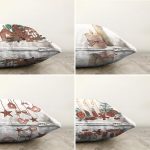 4'lü Özel Tasarım Mum Dekoratif Süs Tasarımlı Dijital Baskılı Modern Şönil Kırlent Kılıfı Seti Realhomes