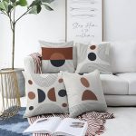 4'lü Özel Tasarım İskandinav Motifli Dijital Baskılı Modern Şönil Kırlent Kılıfı Seti Realhomes