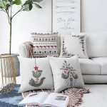 - Sonil-K4luset764-Gorsel1 - Realhomes 4'lü Etnik Kuş Tasarımlı Dijital Baskılı Modern Şönil Kırlent Kılıfı Seti Realhomes