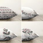 - Sonil-K4luset764-Gorsel2 - Realhomes 4'lü Etnik Kuş Tasarımlı Dijital Baskılı Modern Şönil Kırlent Kılıfı Seti Realhomes