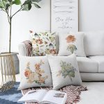 - Sonil-K4luset766-Gorsel1 - Realhomes  4'lü Çiçek Desenli Özel Tasarım Dijital Baskılı Modern Şönil Kırlent Kılıfı Seti Realhomes