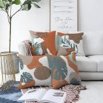 - Sonil-K4luset770-Gorsel1 - Realhomes  4'lü Tropik Yaprak Özel Tasarımlı Dijital Baskılı Modern Şönil Kırlent Kılıfı Seti Realhomes