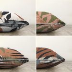 - Sonil-K4luset782-Gorsel2 - Realhomes 4'lü Özel Tasarım İnce Dal Yaprakları Dijital Baskılı Modern Şönil Kırlent Kılıfı Seti Realhomes