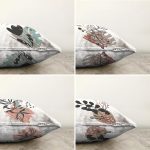 4'lü Özel Tasarım Dijital Baskılı Modern Şönil Kırlent Kılıfı Seti Realhomes