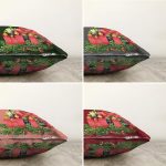 4'lü Renkli Zemin Mum Konseptli Dijital Baskılı Modern Şönil Kırlent Kılıfı Seti Realhomes