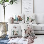 4'lü Özel Tasarım Mum Temalı Dijital Baskılı Modern Şönil Kırlent Kılıfı Seti Realhomes