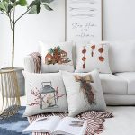 4'lü Kozalak & Şamdan Tasarımlı Dijital Baskılı Modern Şönil Kırlent Kılıfı Seti Realhomes