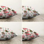 - Sonil-K4luset799-Gorsel2 - Realhomes  4'lü Yılbaşı Çam Ağacı Özel Tasarımlı Dijital Baskılı Modern Şönil Kırlent Kılıfı Seti Realhomes