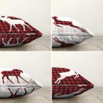 - Sonil-K4luset804-Gorsel2 - Realhomes 4'lü Ekose Geyik Desenli Dijital Baskılı Modern Şönil Kırlent Kılıfı Seti Realhomes