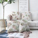 4'lü Çiçek Buketleri Tasarımlı Dijital Baskılı Modern Şönil Kırlent Kılıfı Seti Realhomes