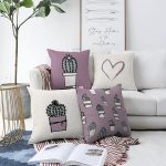 4'lü Efaltun & Beyaz Kaktüs Tasarımlı Dijital Baskılı Modern Şönil Kırlent Kılıfı Seti Realhomes