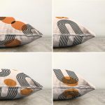 - Sonil-K4luset819-Gorsel2 - Realhomes  4'lü Geometrik Çizimli Soyut Tasarımlı Dijital Baskılı Modern Şönil Kırlent Kılıfı Seti Realhomes