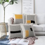 - Sonil-K4luset820-Gorsel1 - Realhomes  4'lü Çizgili Etnik İskandinav Tasarımlı Dijital Baskılı Modern Şönil Kırlent Kılıfı Seti Realhomes