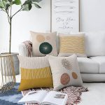 4'lü Pastel Renkli Çizgili Dijital Baskılı Modern Şönil Kırlent Kılıfı Seti Realhomes