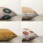 4'lü Pastel Renkli Çizgili Dijital Baskılı Modern Şönil Kırlent Kılıfı Seti Realhomes