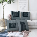 - Sonil-K4luset828-Gorsel1 - Realhomes  4'lü Açık Füme Renkli Onedraw Çizimli Dijital Baskılı Modern Şönil Kırlent Kılıfı Seti Realhomes