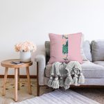 Pembe Zemin Tropik Yapraklı İ Harfi Özel Tasarım Dijital Baskılı Raşel Kadife Yastık Kırlent Kılıfı Realhomes