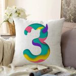 - Sonil-K9489-Gorsel1 - Realhomes Beyaz Zemin Renkli 3 Rakamlı Özel Tasarım Dijital Baskılı Raşel Kadife Yastık Kırlent Kılıfı Realhomes