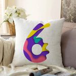 - Sonil-K9492-Gorsel1 - Realhomes Beyaz Zemin Renkli 6 Rakamlı Özel Tasarım Dijital Baskılı Raşel Kadife Yastık Kırlent Kılıfı Realhomes